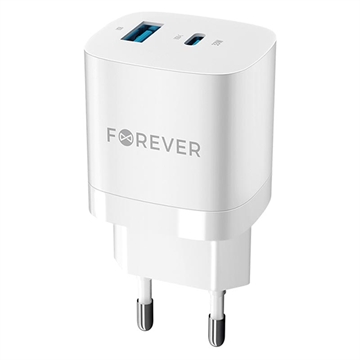 Forever GaN TC-05 Hurtig Oplader - USB, USB-C - 33W