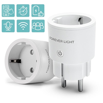 Forever Light FLSP10B WiFi Smart Plug med app-styring - 240V, 10A