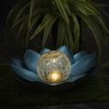 Forever Sunari FLS-70 Blå Lotus Solcelle LED-lampe - varm hvid