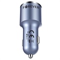 Forever TR-340 Bluetooth FM Transmitter & Billader - Sølv