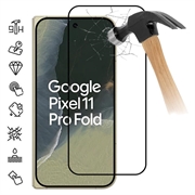 Google Pixel 11 Pro Fold Skærmbeskyttelse Hærdet Glas - Full Fit - 9H - Sort kant