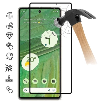 Google Pixel 8 Skærmbeskyttelse Hærdet Glas - Full Fit - Sort Kant