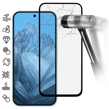 Google Pixel 9/9 Pro Skærmbeskyttelse Hærdet Glas - 9H - Full Fit - Sort Kant