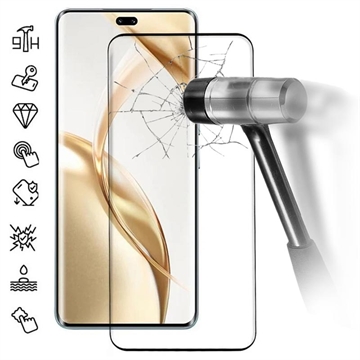 Honor 200 Pro Skærmbeskyttelse Hærdet Glas - 9H - Full Fit - Sort Kant