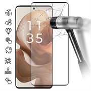 Motorola Edge 50 Skærmbeskyttelse Hærdet Glas - 9H - Full Fit - Sort Kant
