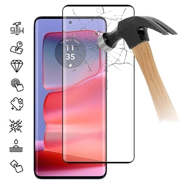 Motorola Edge 50 Pro/50 Ultra/50 Fusion Skærmbeskyttelse Hærdet Glas - 9H - Full Fit - Sort Kant