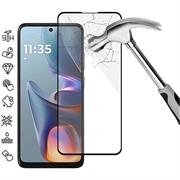 Motorola Moto E15 Skærmbeskyttelse Hærdet Glas - 9H - Full Fit - Sort Kant