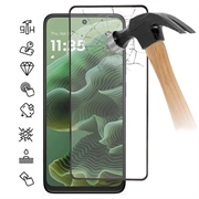Motorola Moto G35 Skærmbeskyttelse Hærdet Glas - 9H - Full Fit - Sort Kant