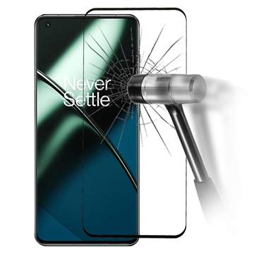 Full Cover OnePlus 11 Skærmbeskyttelse Hærdet Glas - 9H - Sort