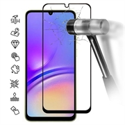 Samsung Galaxy A05 Skærmbeskyttelse Hærdet Glas - Full Fit - Sort Kant