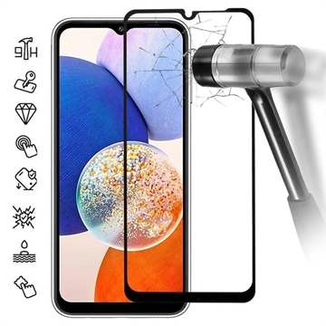 Samsung Galaxy A15 Skærmbeskyttelse Hærdet Glas - Full Fit - Sort Kant