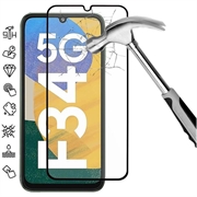 Samsung Galaxy F34 Skærmbeskyttelse Hærdet Glas - 9H - Full Fit - Sort Kant