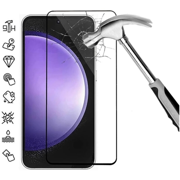 Samsung Galaxy S24 FE Skærmbeskyttelse Hærdet Glas - 9H - Full Fit - Sort Kant