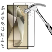 Samsung Galaxy S25 Ultra Skærmbeskyttelse Hærdet Glas - 9H - Full Fit - Sort Kant