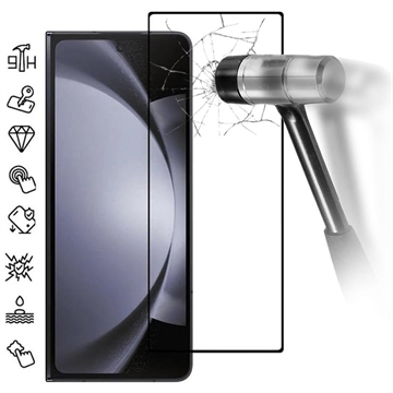 Samsung Galaxy Z Fold6 Skærmbeskyttelse Hærdet Glas - 9H - Full Fit - Sort Kant