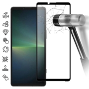 Sony Xperia 10 VI Skærmbeskyttelse Hærdet Glas - 9H - Full Fit - Sort Kant