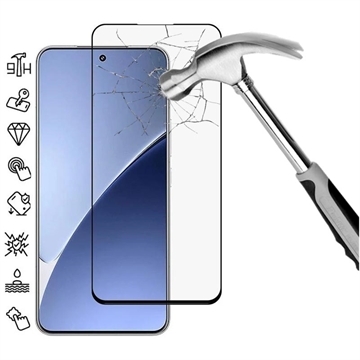 Xiaomi 15 Pro Skærmbeskyttelse Hærdet Glas - 9H - Full Fit - Sort Kant