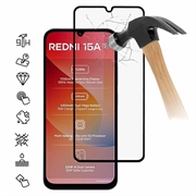 Xiaomi Redmi 15a Skærmbeskyttelse Hærdet Glas - Full Fit - 9H - Sort kant