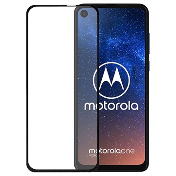Full Cover Motorola One Vision Skærmbeskyttelse Hærdet Glas - Sort