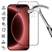 iPhone 18 Pro Max Skærmbeskyttelse Hærdet Glas - Full Fit - 9H - Sort kant