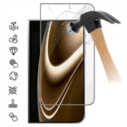iPhone Fold Skærmbeskyttelse Hærdet Glas - Full Fit - 9H - Sort kant