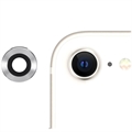iPhone SE (2022)/SE (2020) Kamera Linse Metal & Skærmbeskyttelse Hærdet Glas - Sølv