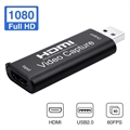 Full HD 1080p HDMI til USB Video Capture Card