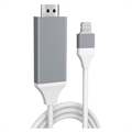 Full HD Lightning til HDMI AV Adapter - iPhone, iPad, iPod - Hvid