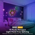 G01 Smart sekskantede RGB LED-vægpaneler med styring via Tuya- og Smart Life-appen - 15 stk.