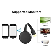 G13B WIFI TV Dongle til iPhone/Android - 2.4G - Streaming til dit TV - Sort