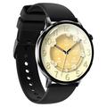 G34 1,32" AMOLED Smartwatch med Bluetooth-opkald, sundhedsovervågning og fitness-tracking - sort