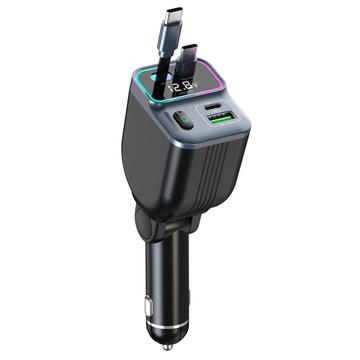 GC15 83W biloplader med realtidsspændingsovervågning - sort