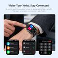 GE52 Smart Watch med pulsmåler - Silikonerem - Sort