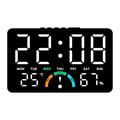 GH9007 LED-digitalt vækkeur med fugtighedsvisning – sort
