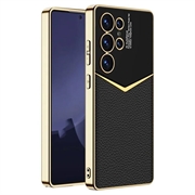 Samsung Galaxy S25 Ultra GKK Elektropletteret Hybrid Cover - Sort