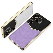 Samsung Galaxy S25 Ultra GKK Elektropletteret Hybrid Cover - Sort