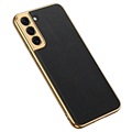 GKK Electroplated Samsung Galaxy S22+ 5G Hybrid Cover - Sort