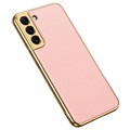 GKK Electroplated Samsung Galaxy S22+ 5G Hybrid Cover - Pink