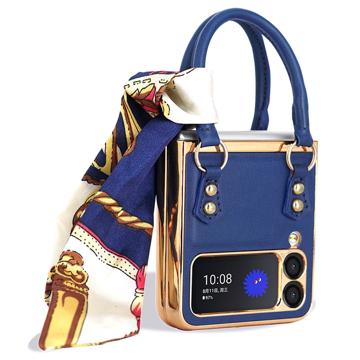 GKK Handbag Design Samsung Galaxy Z Flip3 5G Cover - Blå