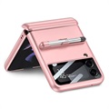 GKK Samsung Galaxy Z Flip3 5G Hybrid Cover med Stylus Pen - Pink