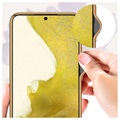 GKK Painted Hærdet Glas Samsung Galaxy S22 5G Cover - Sort Marmor