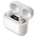 GM-912T Ergonomiske CIC-høreapparater med opladningsetui - beige / hvid