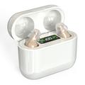 GM-912T Ergonomiske CIC-høreapparater med opladningsetui - beige / hvid