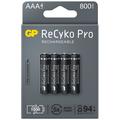GP ReCyko Pro genopladelige AAA-batterier 800mAh - 4 stk.