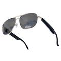 GS02 Smarte Polariserede Aviator-briller med AI-oversættelse, Musik og Opkald - sølv / sort
