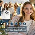 GS13 Smart Glasses med AI-oversættelse, Bluetooth-opkald/musik - sort / guld