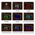 GS202-2 RGB LED digitalt vækkeur med natlys – sort