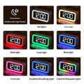 GS202-2 RGB LED digitalt vækkeur med natlys – sort