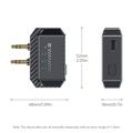 GT36 Bluetooth 6.0-lydtransmitter til fly - dobbelt 3.5mm-stik - understøtter 2 hovedtelefoner