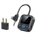 GT83 Bluetooth 6.0-lydsender/-modtager til bil, fly og tv - USB-C/3.5mm - sort